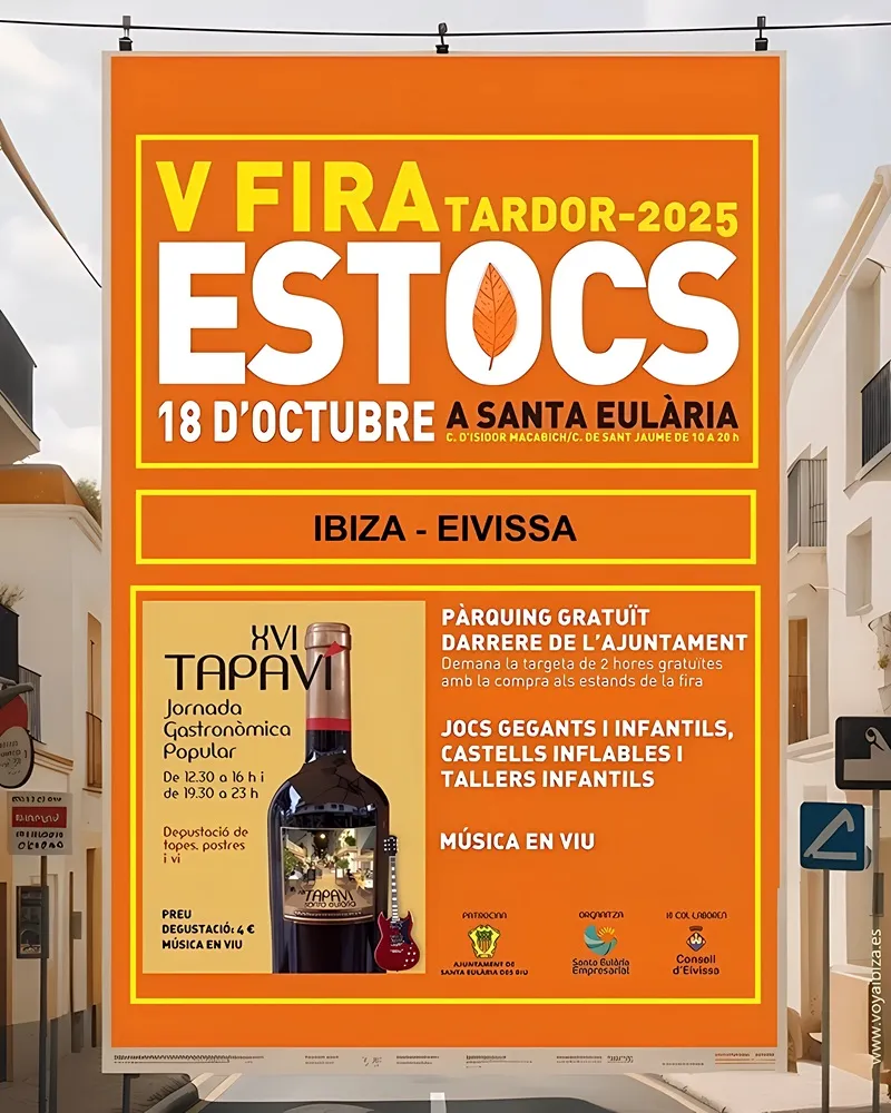 V Feria Stocks y XVI Tapaví 2025 V Feria Stocks Otoño XVI Tapaví 2025 en Santa Eulalia del Río, Ibiza (Eivissa)