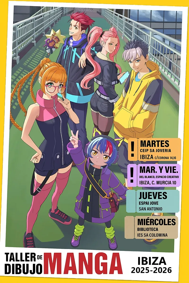 Taller dibujo Manga 2025-2026 en Ibiza y San Antonio