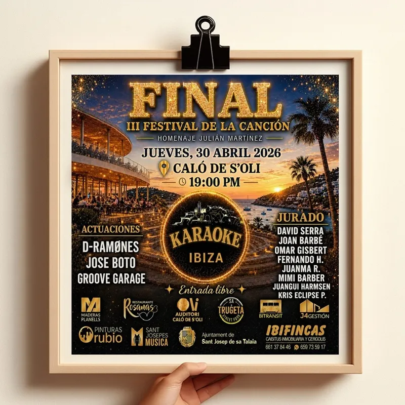 Final III Festival de la Cançó 'Homenatge a Julián Martínez', Sant Josep de sa Talaia, Eivissa