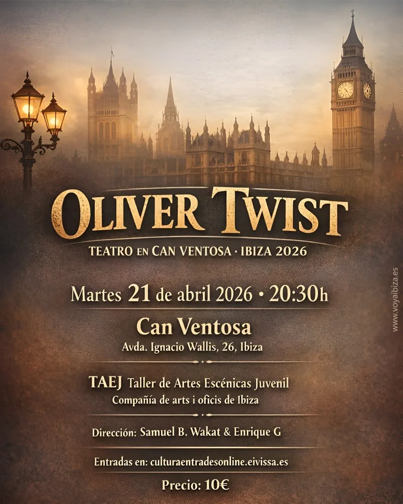 Oliver Twist: Teatro en Auditorio Can Ventosa 2026, Ibiza (Eivissa) - TAEJ