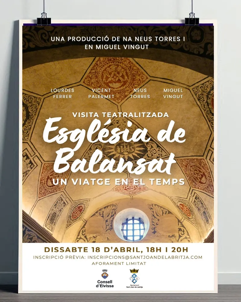 Visita teatralitzada a l'Església de Sant Miquel de Balansat abril 2026 (Sant Joan de Labritja), Eivissa