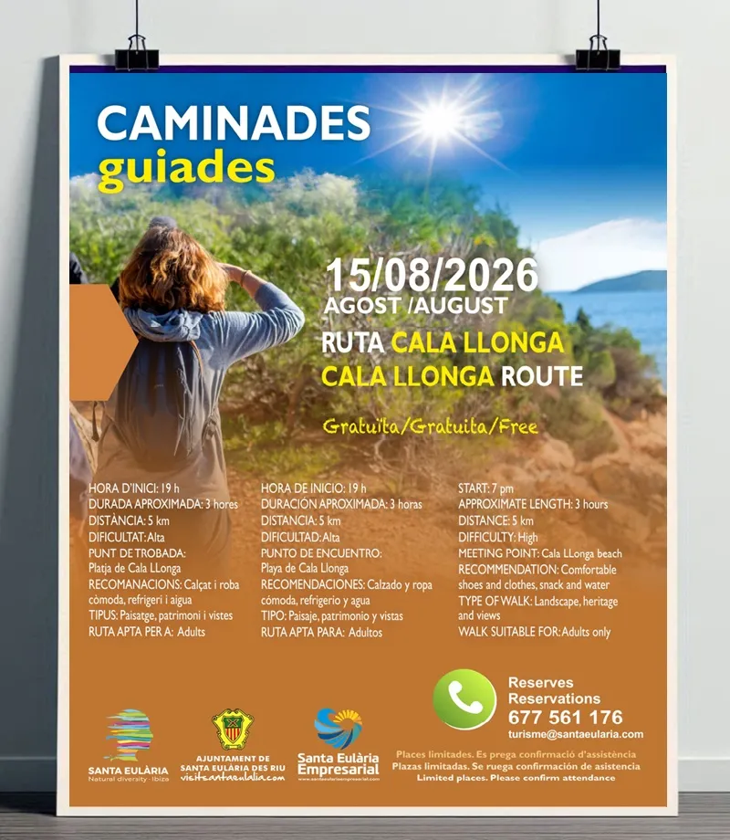 Caminada Guiada Ruta Cala Llonga (Santa Eulària des Riu), Eivissa
