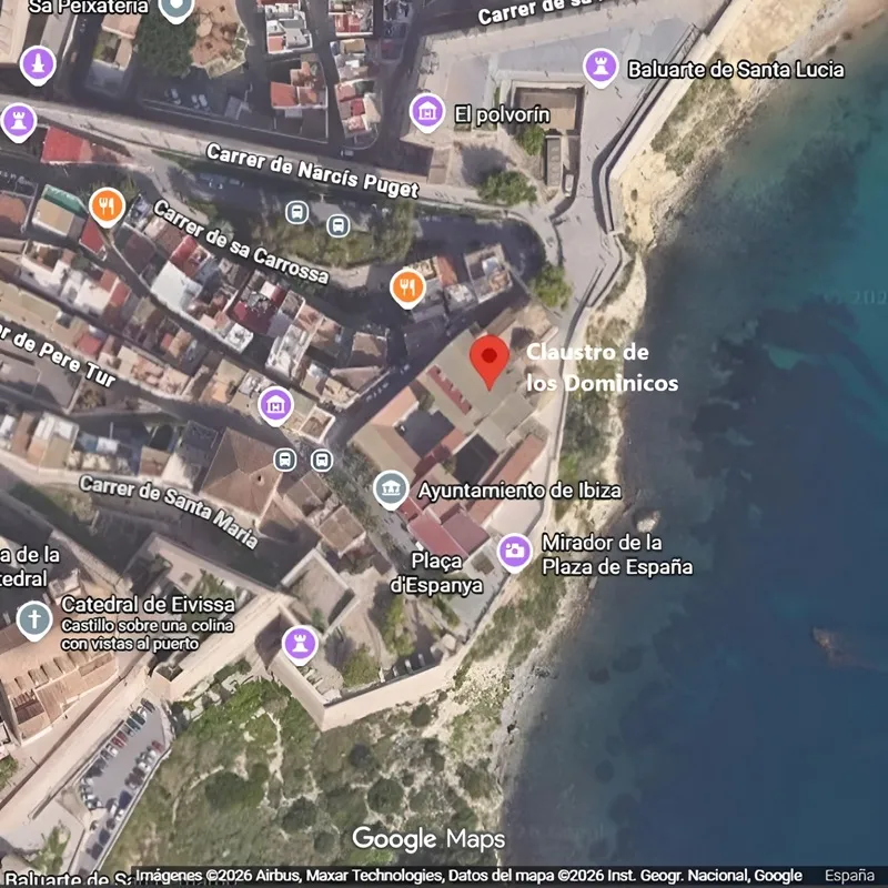 Mapa de Claustro de los Dominicos en Dalt Vila, Ibiza