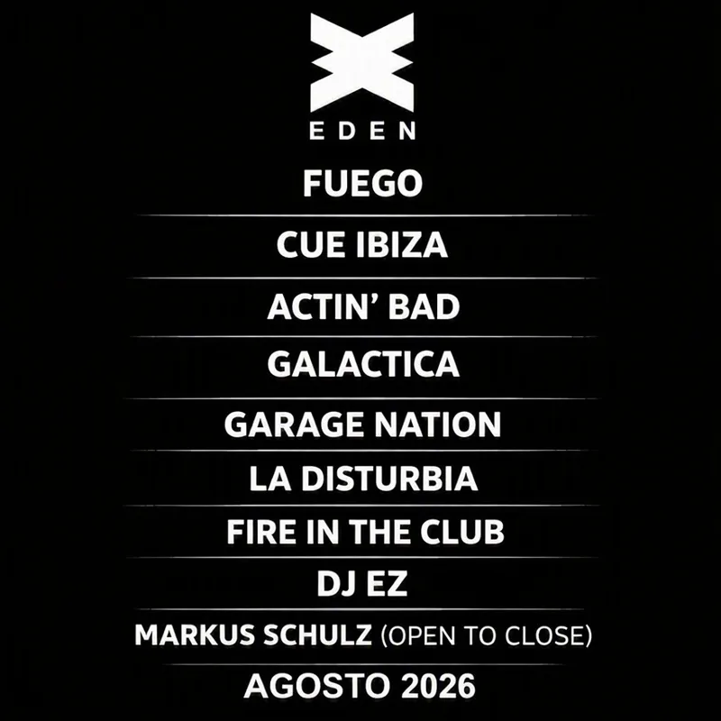 Fiestas Agosto 2026 en Eden Ibiza