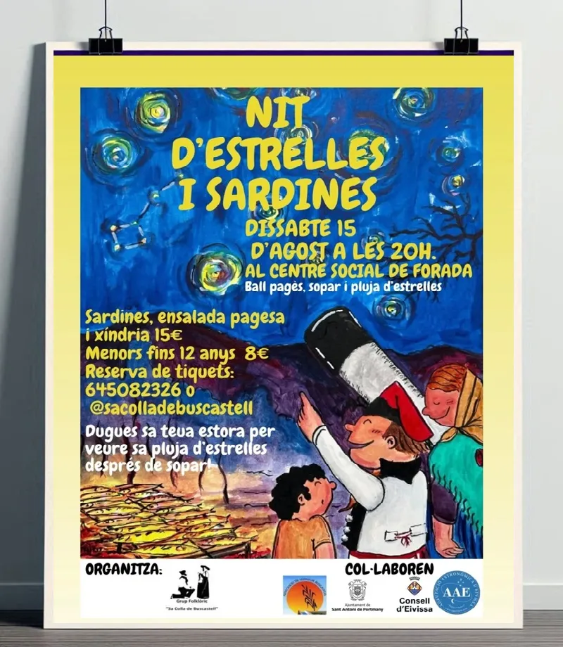 Nit de Estrelles i Sardines 2026 a Forada (Sant Antoni de Portmany), Eivissa