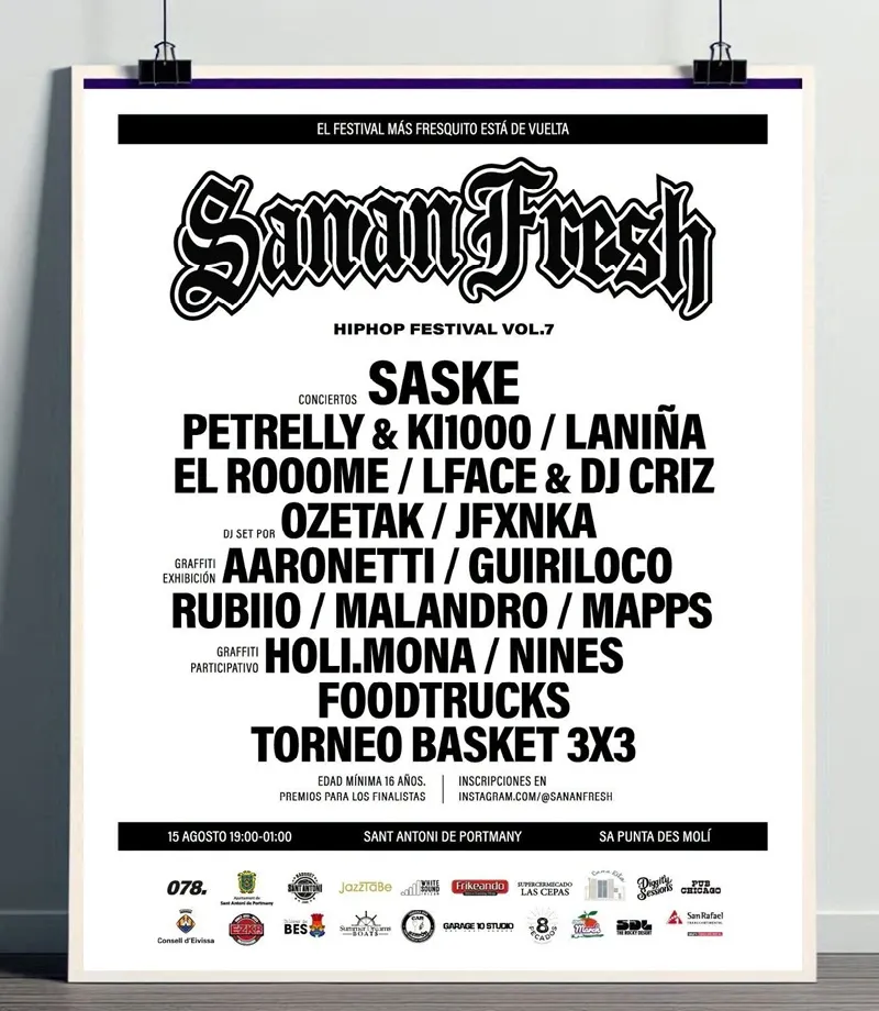 Sanan Fresh Festival 2026, Sant Antoni de Portmany — HipHop Festival V.7 — Ibiza