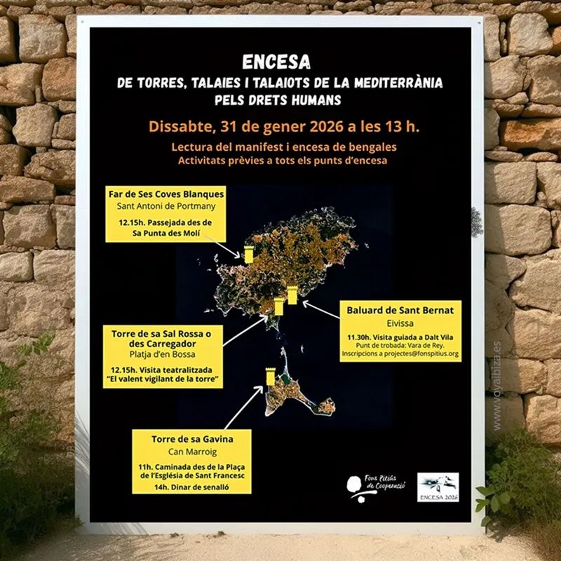 X Encesa de Torres pels Drets Humans - Fons Pitiús de Cooperació, Eivissa i Formentera 2026