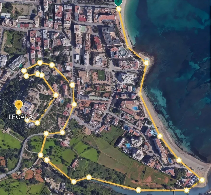 XXXIII Pujada al Puig de Missa 2026, Santa Eulalia del Río: Mapa recorrido Prueba 2,2K