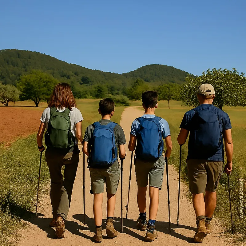 Caminata guiada Ruta Santa Eulària 2026, Ibiza (Eivissa): Senderistas en el campo