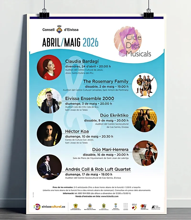 XII Ciclo Días Musicales Ibiza 2026: Abril y Mayo - XII Cicle Dies Musicals Eivissa 2026: Abril i Maig