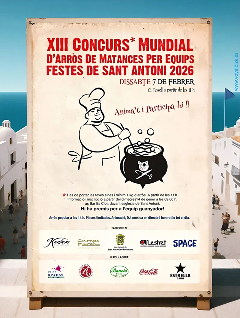 Concurs Mundial d’Arròs de Matances a Sant Antoni 2026 (Eivissa), XIII Edició