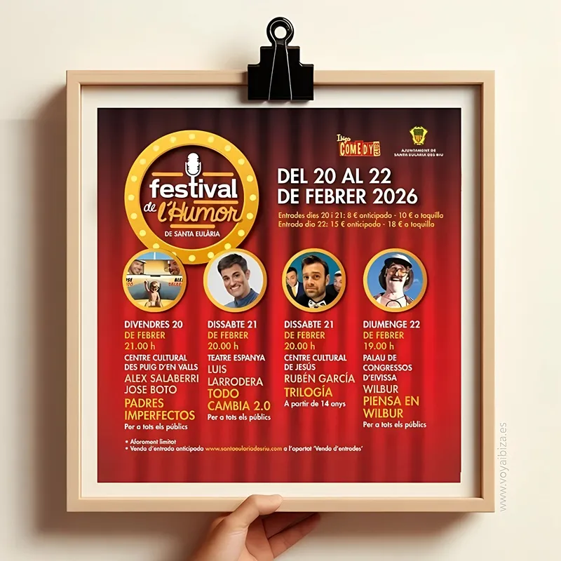 Fiestas Patronales de Santa Eulalia del Río 2026, Ibiza - FESTIVAL del HUMOR - Festes Patronals de Santa Eulària des Riu 2026, Eivissa
