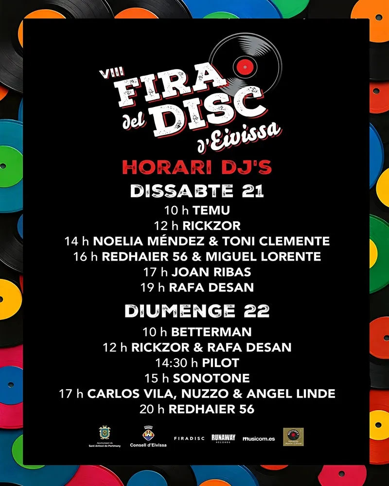VIII Fira del Disc d'Eivissa 2026, Sant Antoni: DJ'S