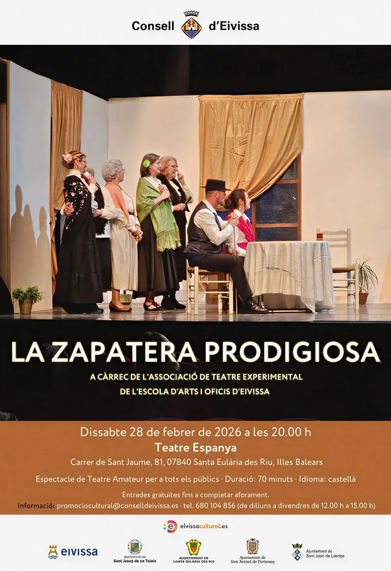 La Zapatera Prodigiosa al Teatre Espanya de Santa Eulària des Riu (Eivissa). Obra de Federico García Lorca