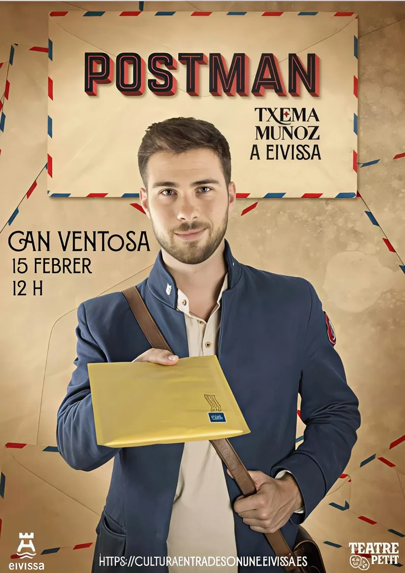The Postman: magia y comedia visual con Txema Muñoz en Can Ventosa, Ibiza (Eivissa)
