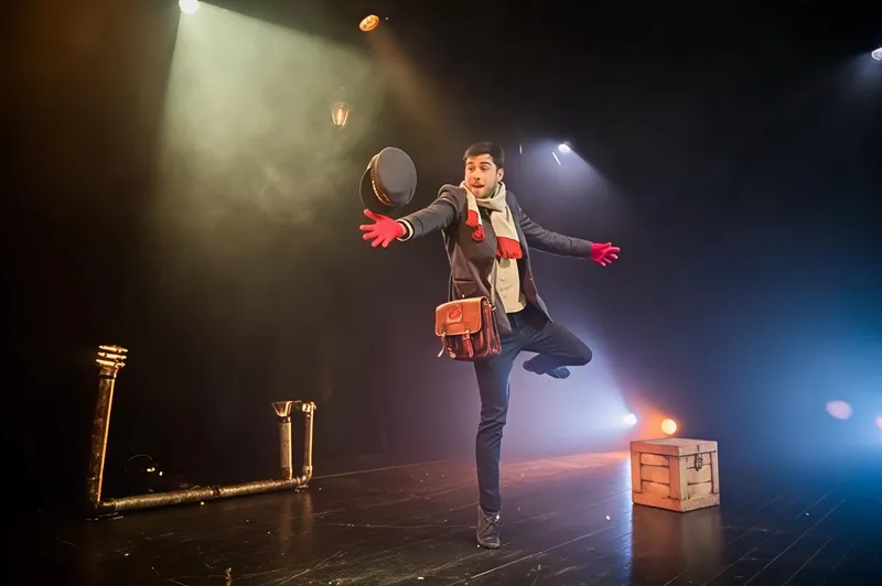 Escena de The Postman: magia y comedia visual para familias en Ibiza