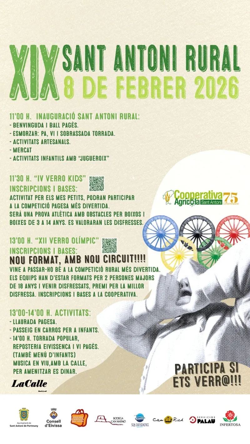 Sant Antoni Rural 2026 Verro Kids i Verro Olímpic - Curses rurals familiars a Eivissa: XIX Edició