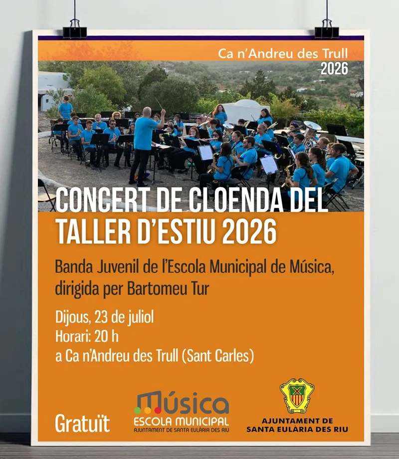 Concert de la Banda Juvenil de l'Escola Municipal de Música de Santa Eulària a Ca n'Andreu des Trull (Sant Carles) 2026, Eivissa