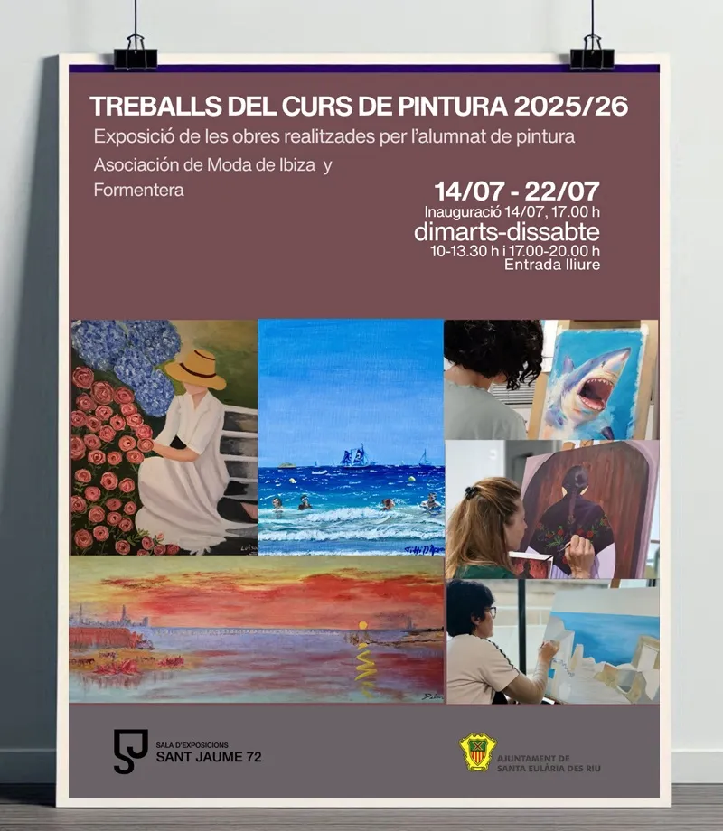 Exposició de Treballs de Pintura del Curs 2025/26 d'Alumnes d'Amif, Santa Eulària, Eivissa