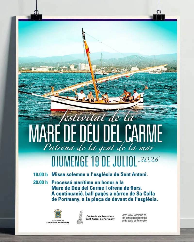 Festa de la Mare de Déu del Carme 2026 a Sant Antoni de Portmany, Eivissa