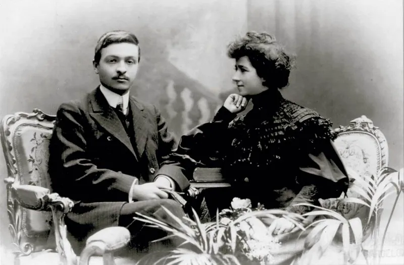Josep Costa Ferrer, Picarol y su mujer Modesta Gispert Vilardebó en 1905