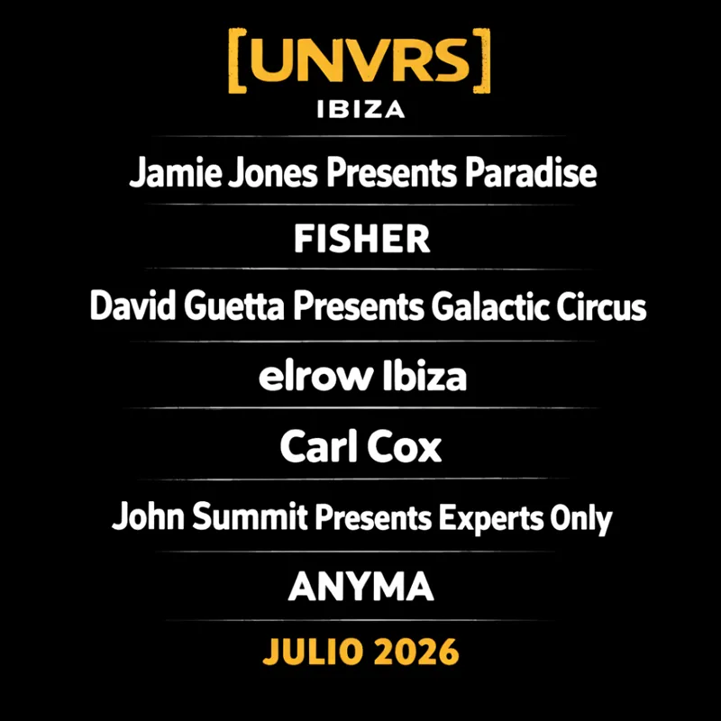 Fiestas [UNVRS] Ibiza JULIO 2026