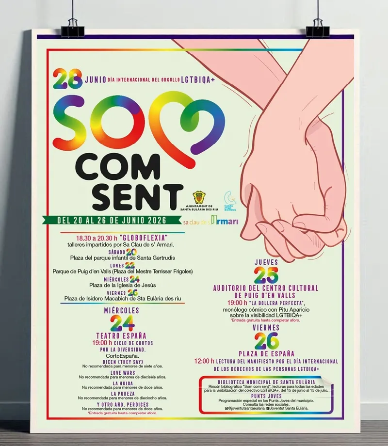 Día Internacional de l'Orgull LGTBIQA+ 2026 Santa Eulària, Eivissa (Som Com Sent)