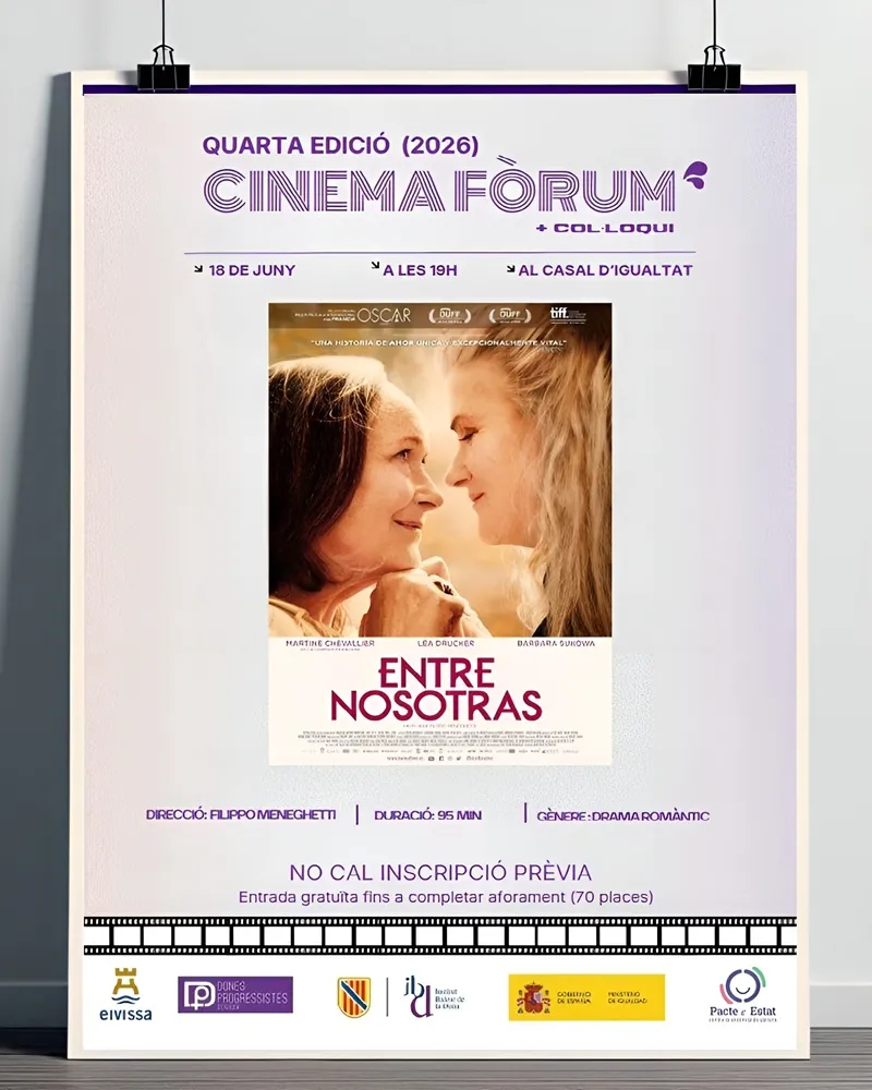 Cinefòrum Eivissa 2026: 'Entre Nosotras' de Filippo Meneghetti. Casal d'Igualtat