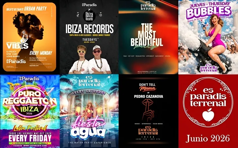 Fiestas en Es Paradis Ibiza, JUNIO 2026