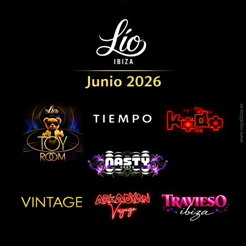 Fiestas en Lío Ibiza JUNIO 2026 (Eivissa)