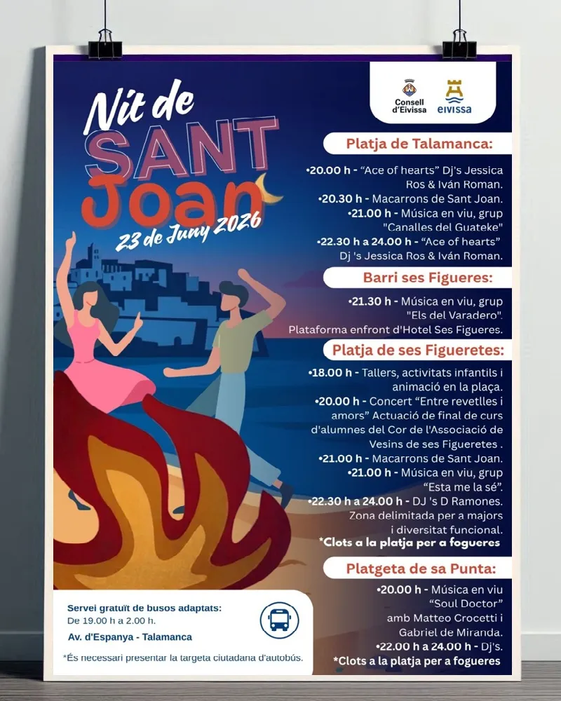 Festa de la Nit de Sant Joan 2026 a Eivissa ciutat