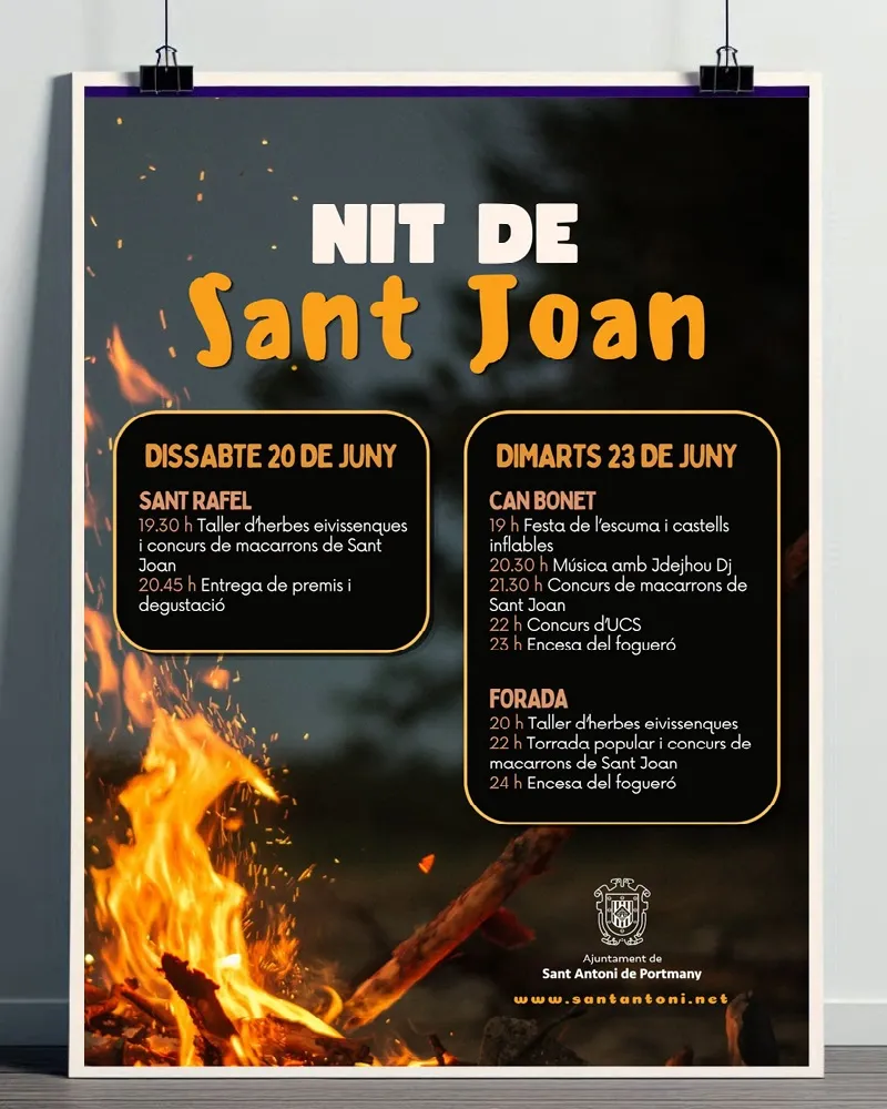 Festa de la Nit de Sant Joan 2026 a Sant Antoni