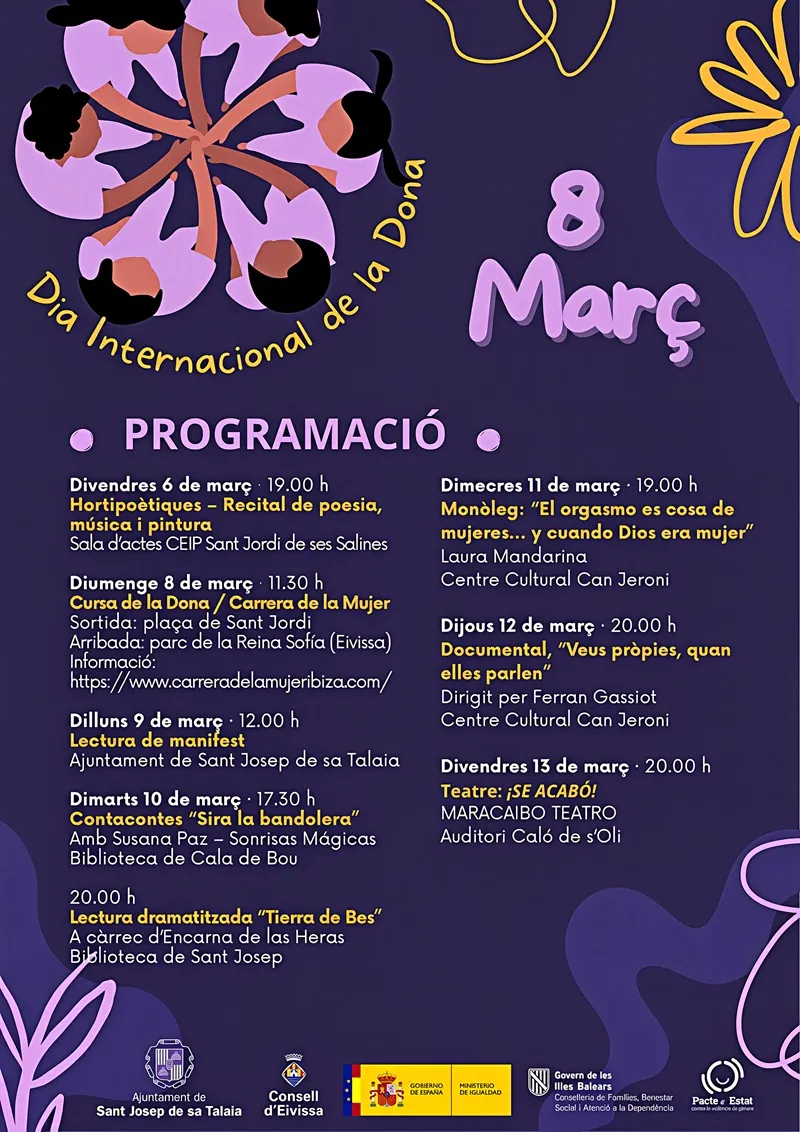 8M 2026: Dia Internacional de les Dones. Sant Josep de sa Talaia, Eivissa