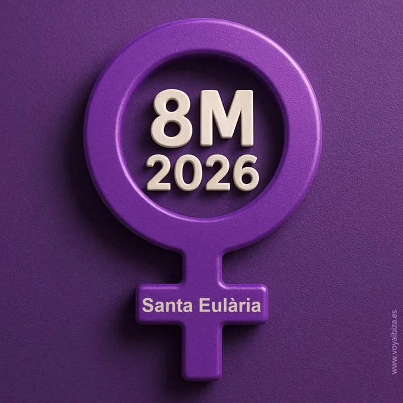 Día Internacional de la Mujer 2026: 8M. Santa Eulalia del Río (Santa Eulària des Riu), Ibiza (Eivissa)