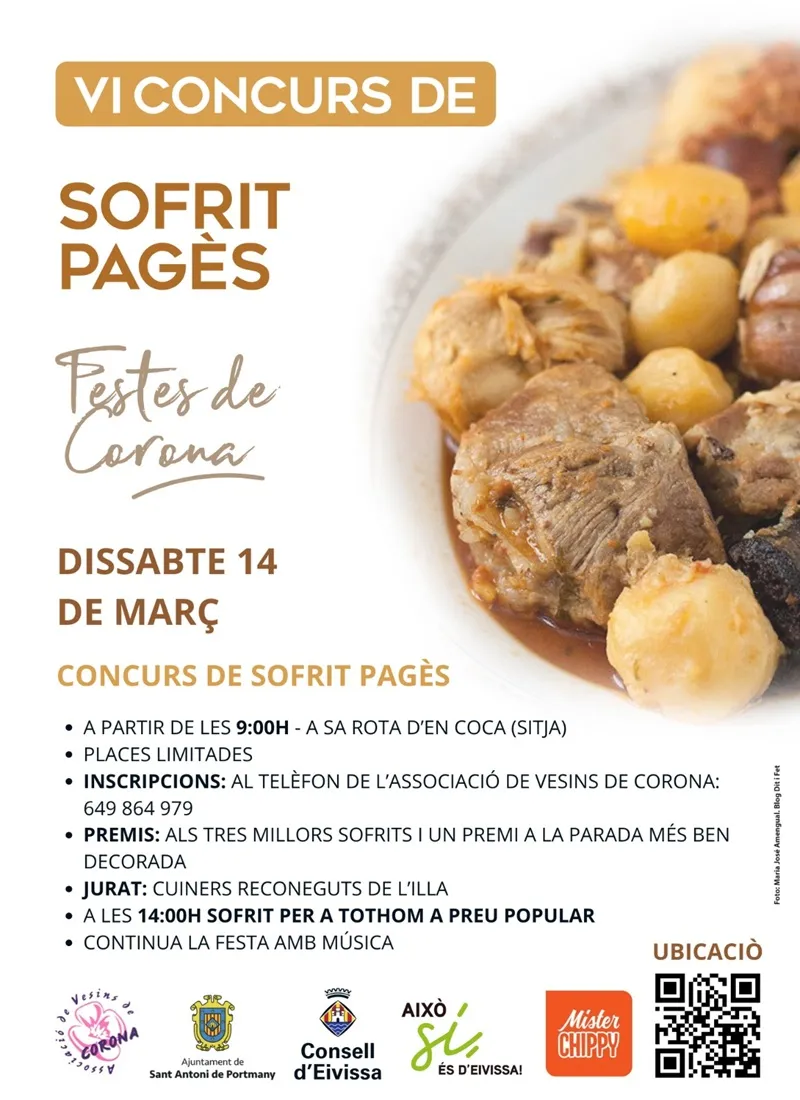 VI Concurs de Sofrit Pagès a Santa Agnès de Corona (Sant Antoni de Portmany) 2026, Eivissa