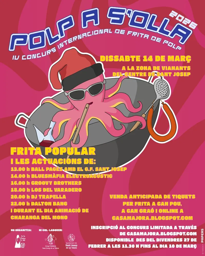 Polp a s'Olla 2026: IV Concurs Internacional de Frita de Polp, Sant Josep de sa Talaia, Eivissa
