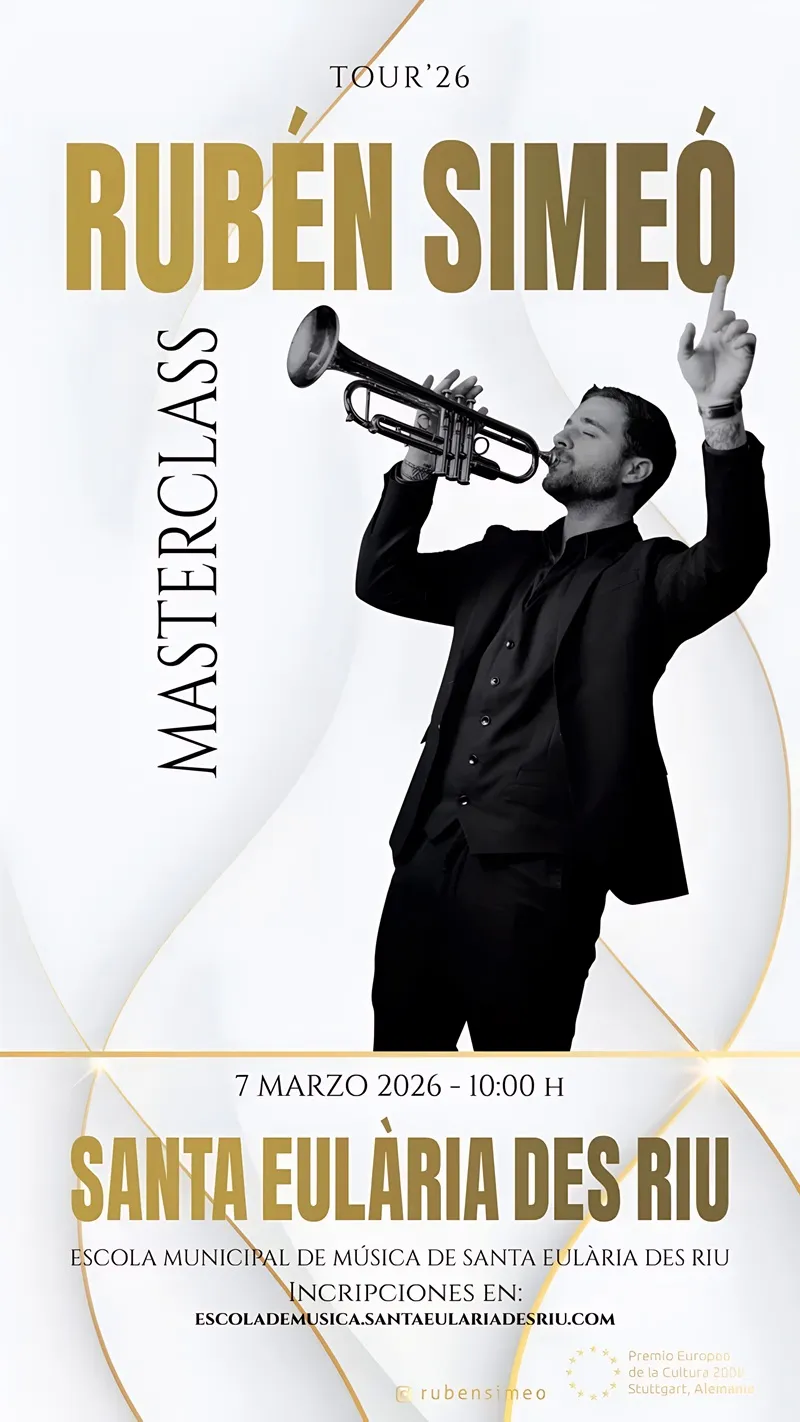 Masterclass de trompeta con Rubén Simeó en Santa Eulària des Riu (Ibiza 2026)