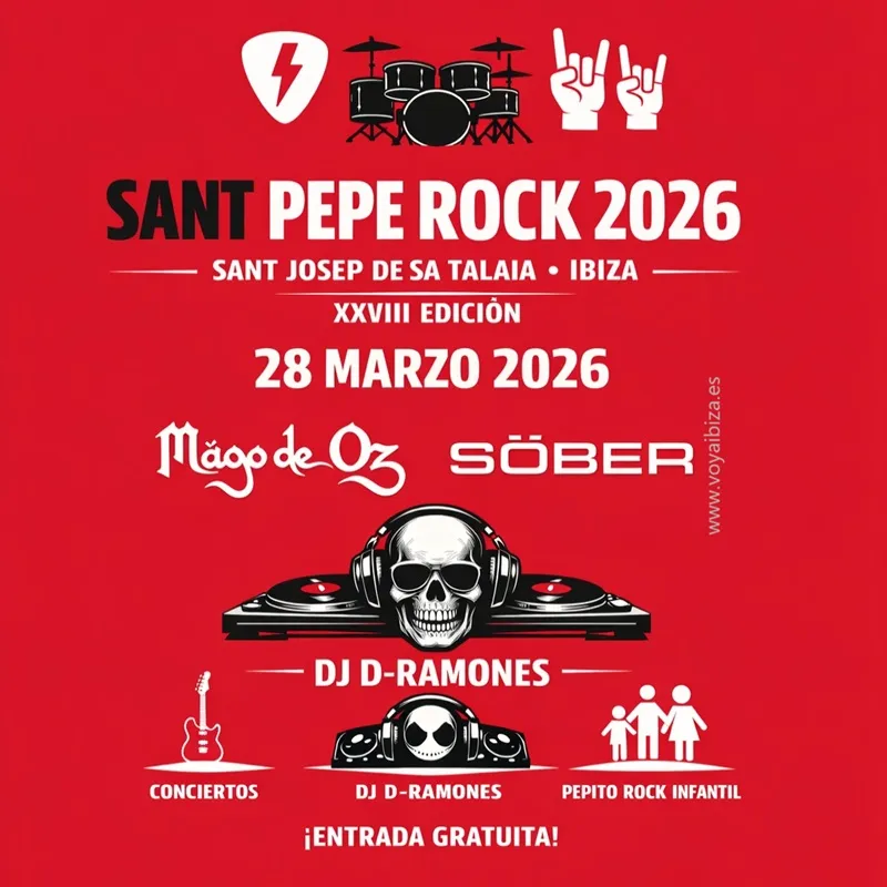 XXVIII Sant Pepe Rock 2026 en San José (Sant Josep de sa Talaia), Ibiza (Eivissa)