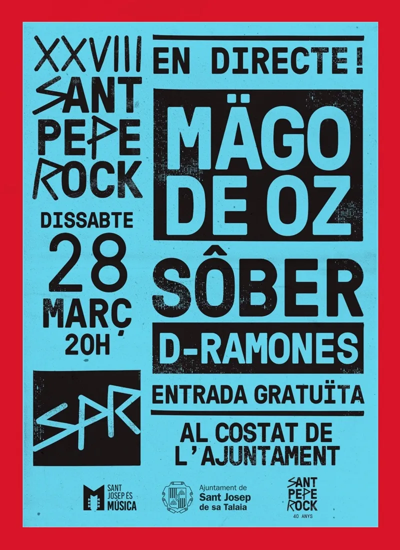 Sant Pepe Rock 2026 a Sant Josep de sa Talaia, Eivissa. XXVIII Edició