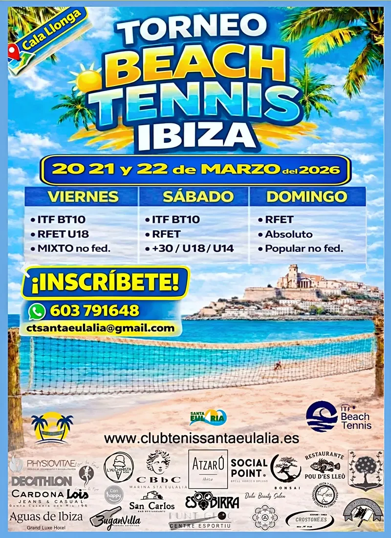 Torneo Beach Tennis Ibiza 2026 en Cala Llonga, Santa Eulalia