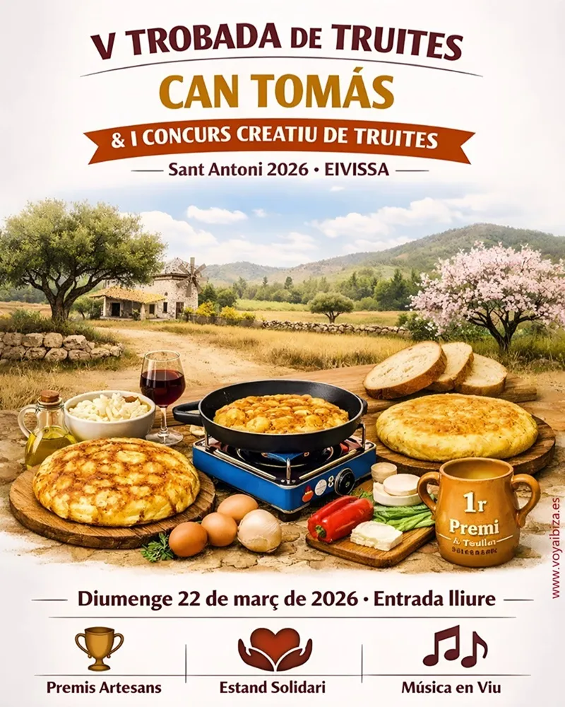 V Trobada de Truites Can Tomàs 2026 a Sant Antoni (Eivissa) amb concurs creatiu i ambient festiu