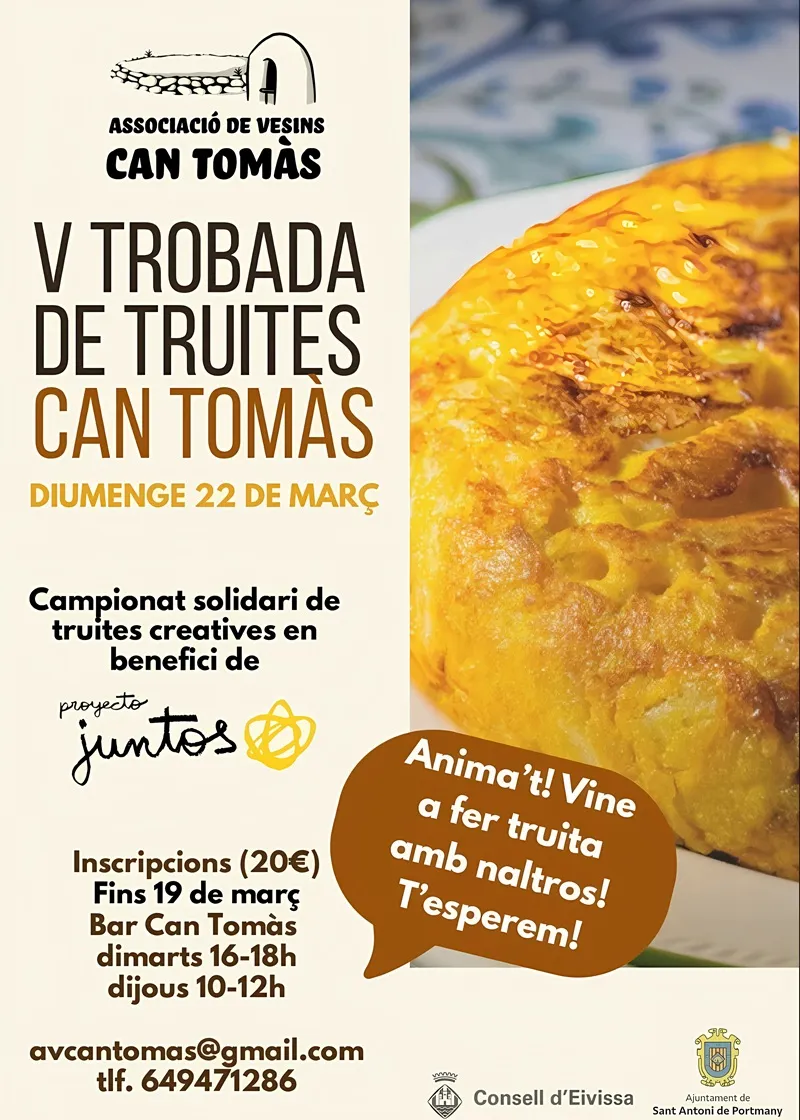 Esdeveniment gastronòmic de truites a Can Tomàs (Sant Antoni, Eivissa) 2026 amb participació popular i premis artesans