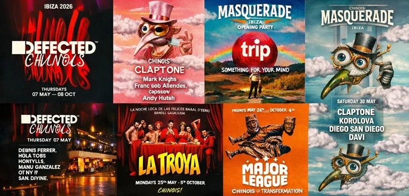 Fiestas en Chinois Ibiza MAYO 2026: Carteles (II)