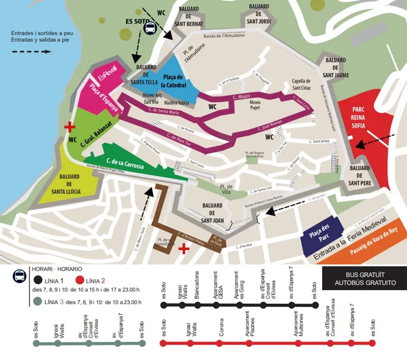 Mapa de la Feria Ibiza Medieval 2026 - Eivissa Medieval