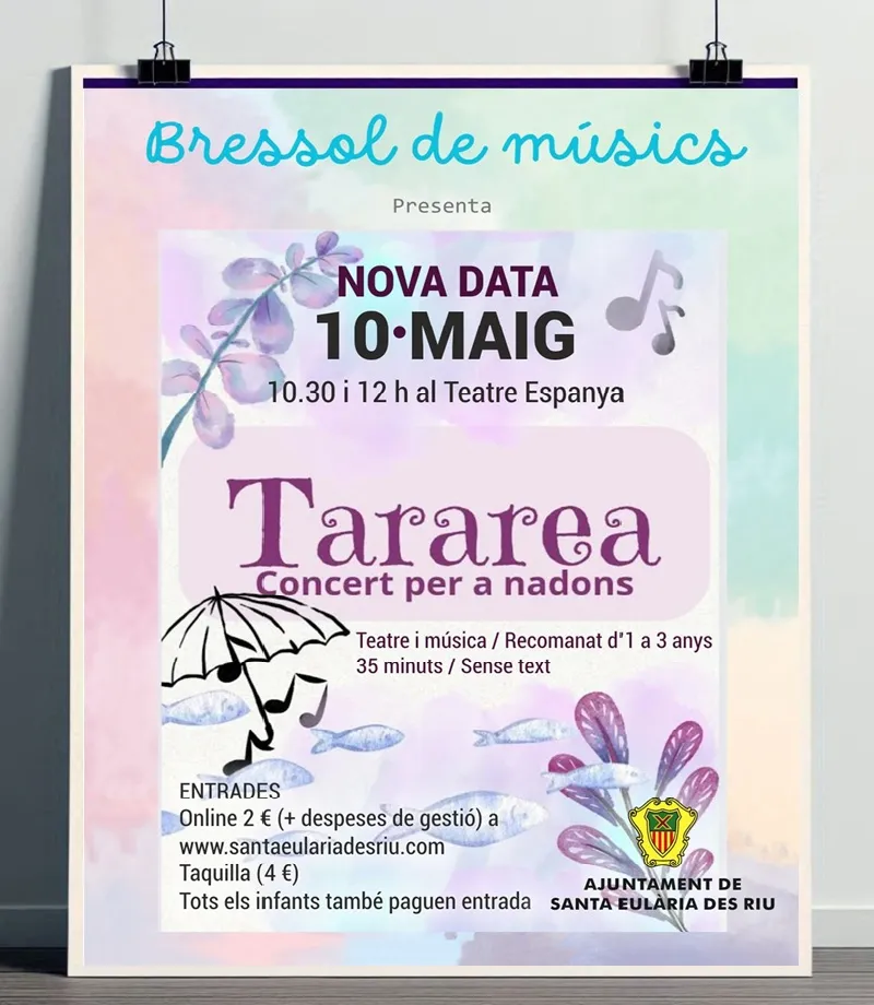 Tararea: Concert per a nadons 2026 a Teatre Espanya de Santa Eulària des Riu, Eivissa