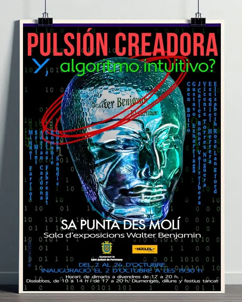 Exposición de Núcleo Art Ibiza 2026 en Sa Punta des Molí - Sant Antoni, sobre arte e inteligencia artificial
