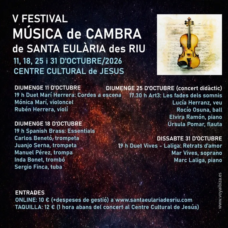 Festival Música de Cambra de Santa Eulària 2026 a Jesús, Eivissa
