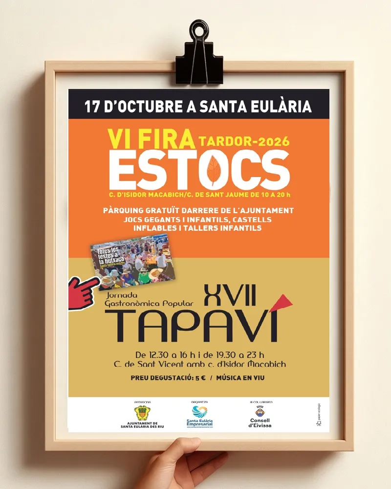 XVII Fira d’Estocs y Tapaví 2026 a Santa Eulària, Eivissa