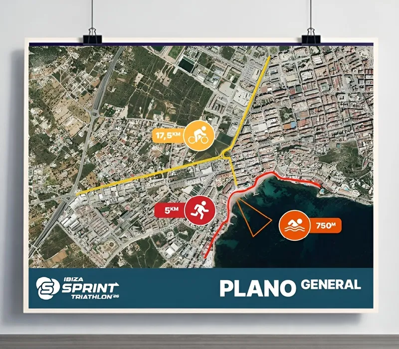 Ibiza Sprint Triathlon 2026: mapa de recorridos