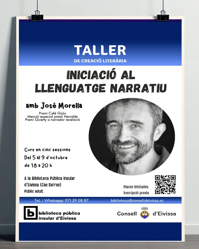 Taller de creació literaria Eivissa 2026: Iniciació al llenguatge narratiu